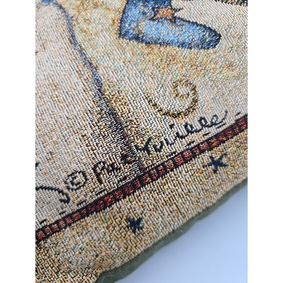 Vintage Snowman Christmas Pillow Dashing Through the Snow Pat Yuille Design 16” - Picture 3 of 6